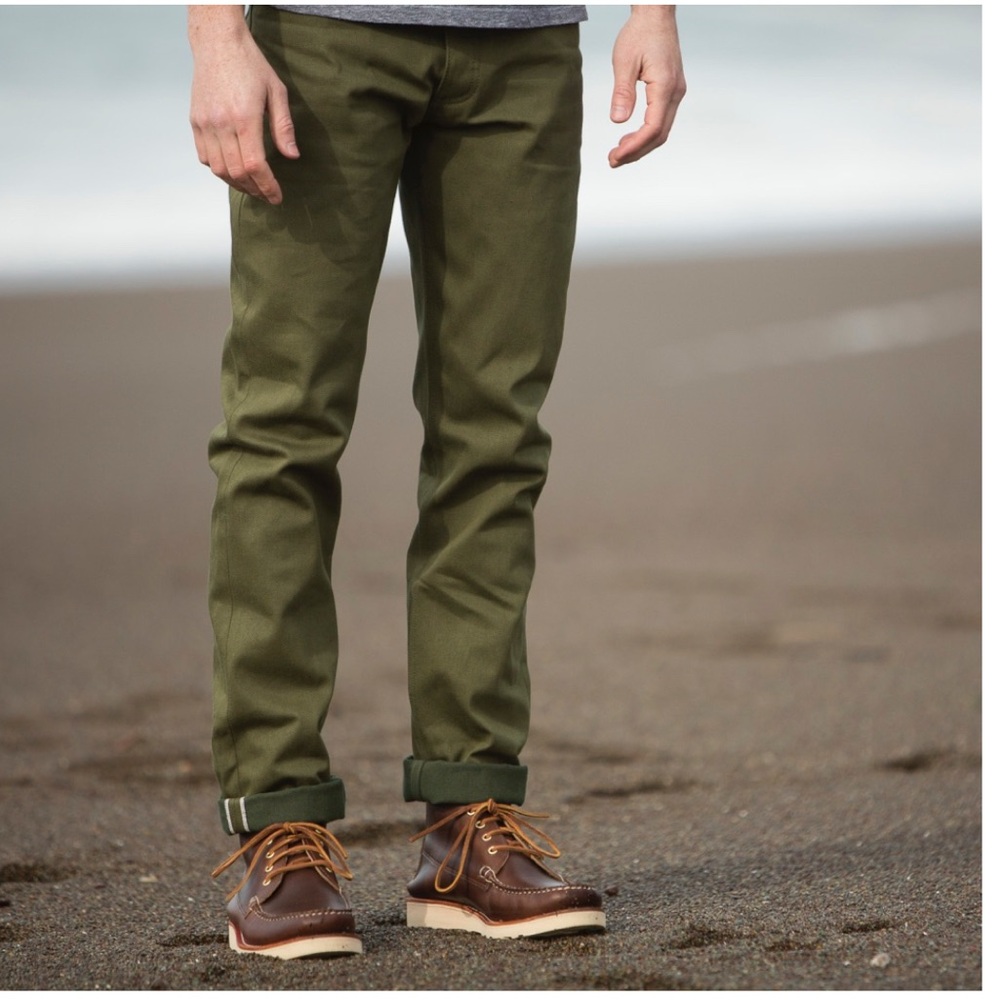 Men's Olive Green Jeans